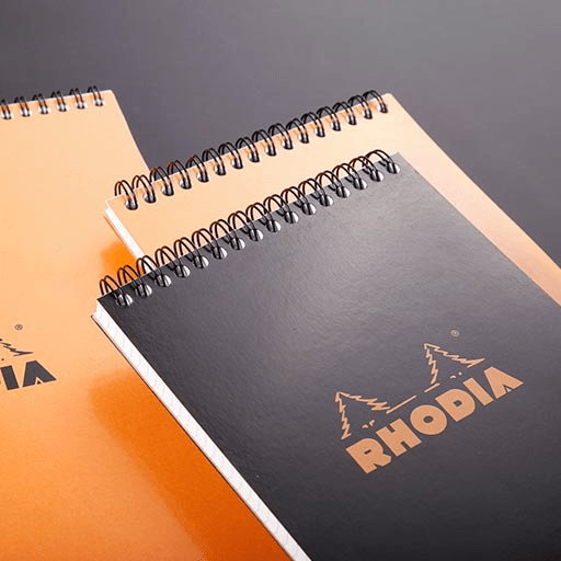 RHODIA Classic Dot Spiral Notepad 90gsm A5 x 80 Black