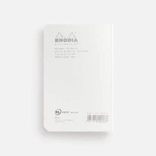 RHODIA Classic Dot Stapled Notebook 80gsm A7 x 24 White