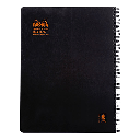 RHODIA Classic Lined Spiral Notebook 80gsm A4+ x 80 Black