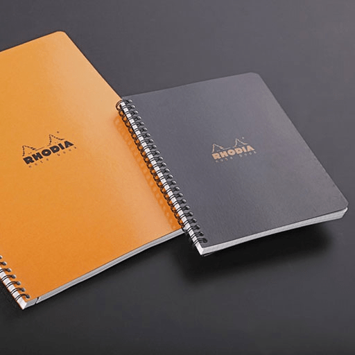 RHODIA Classic Lined Spiral Notebook 80gsm A4+ x 80 Black