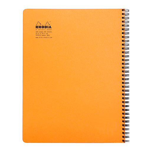 RHODIA Classic Lined Spiral Notebook 80gsm A4+ x 80 Orange