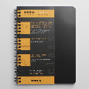 RHODIA Classic Lined Spiral Notebook 80gsm A5+ x 90 Black