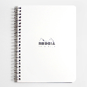 RHODIA Classic Lined Spiral Notebook 80gsm A5+ x 90 White