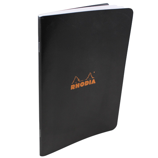 RHODIA Classic Stapled Lined Notebook 80gsm A4 x 24 Black