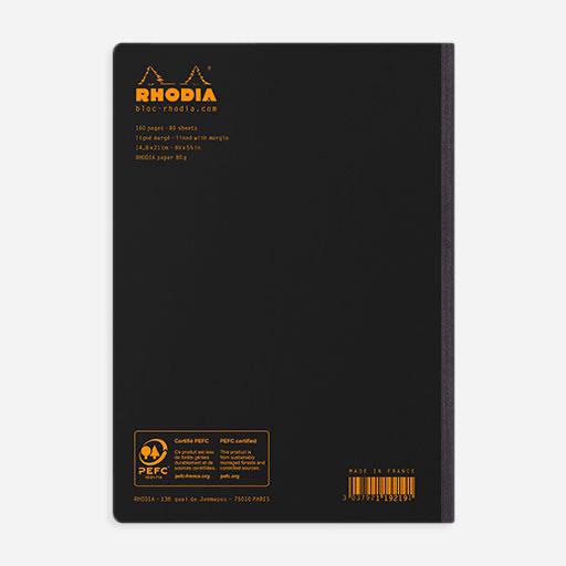 RHODIA Composition Lined Notebook 80gsm A5 x 80 Black