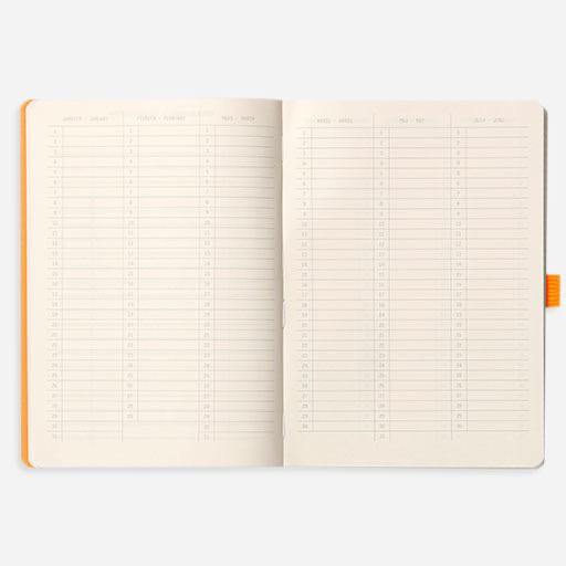 RHODIA Ivory Paper Dot Softcover Goal Book 90gsm A5 x 120 Fuchsia