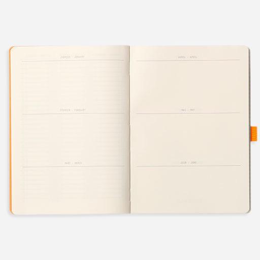 RHODIA Ivory Paper Dot Softcover Goal Book 90gsm A5 x 120 Fuchsia