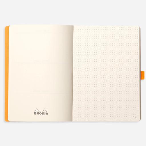 RHODIA Ivory Paper Dot Softcover Goal Book 90gsm A5 x 120 Fuchsia