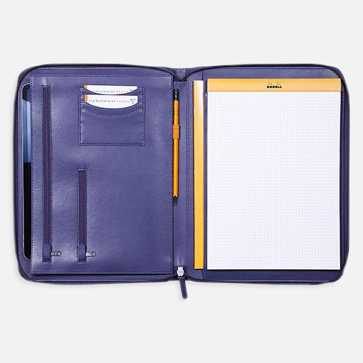 RHODIA Leather Document Holder A5 Midnight