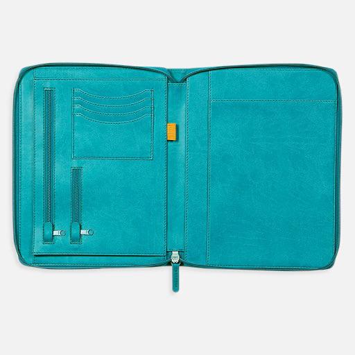 RHODIA Leather Document Holder A5 Peacock