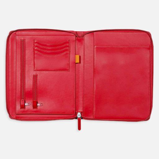 RHODIA Leather Document Holder A5 Poppy