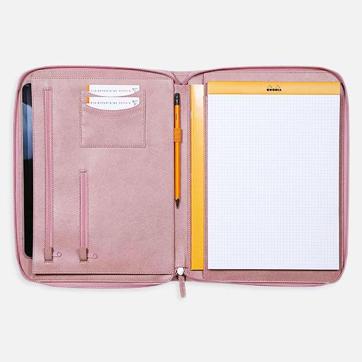 RHODIA Leather Document Holder A5 Rosewood