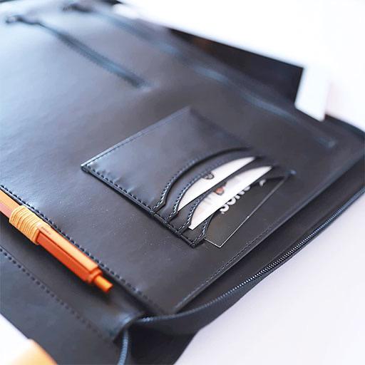RHODIA Leather Document Holder A5 Rosewood