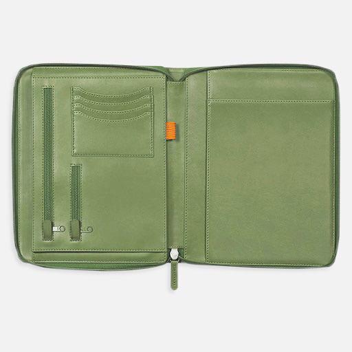 RHODIA Leather Document Holder A5 Sage