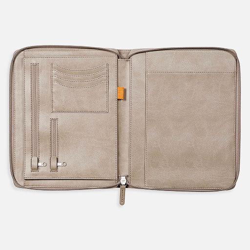 RHODIA Leather Document Holder A5 Taupe