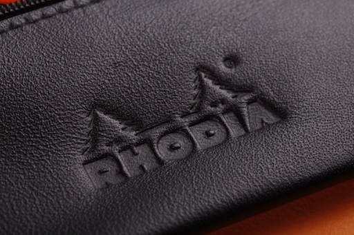 RHODIA Leather Flat Pen Case Black