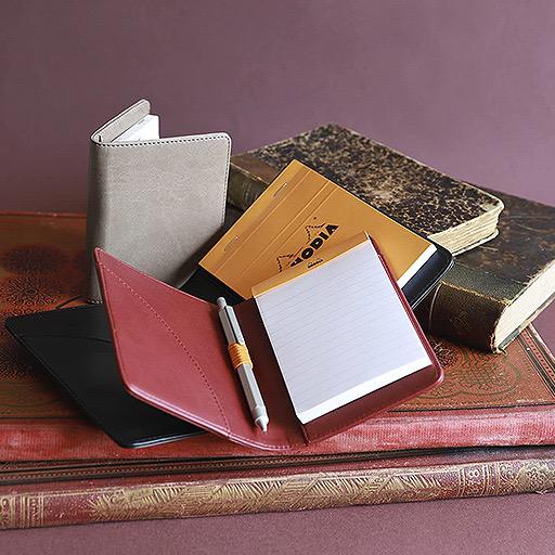 RHODIA Leather Portfolio A5 Burgundy