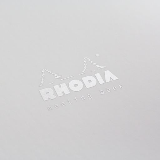 RHODIA Meeting Lined Spiral Notebook 90gsm A5+ x 80 White