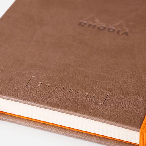 RHODIA White Paper Hardcover Dot Goal Book 90gsm A5 x 120 Taupe