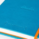 RHODIA White Paper Hardcover Dot Goal Book 90gsm A5 x 120 Turquoise Blue