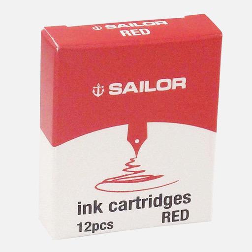 SAILOR Ink Cartridge Red x 12