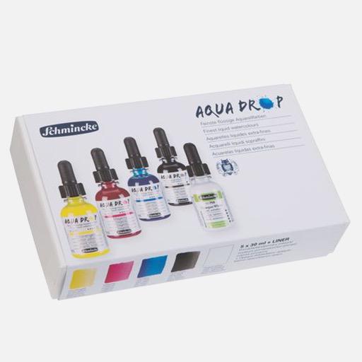 SCHMINCKE Aqua Drop Watercolor Ink 30ml Set x 5