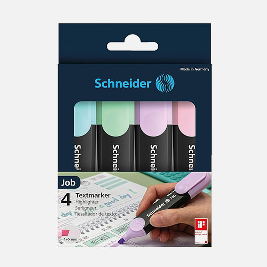 SCHNEIDER Job Pastel Highlighter Set x 4