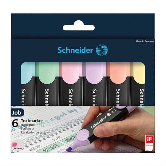 SCHNEIDER Job Pastel Highlighter Set x 6