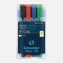 SCHNEIDER Maxx 130 Permanent Marker Set x 4