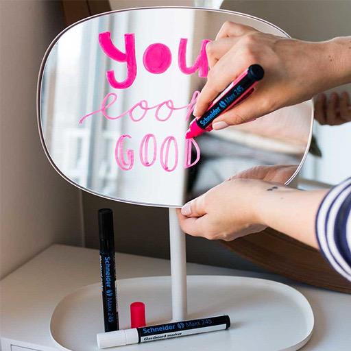 SCHNEIDER Maxx 245 Glass Board Dry Erase Marker Set 1 x 4