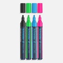 SCHNEIDER Maxx 245 Glass Board Dry Erase Marker Set 2 x 4