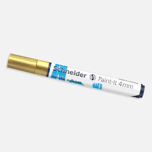 SCHNEIDER Paint-It Acrylic Marker 4mm Gold