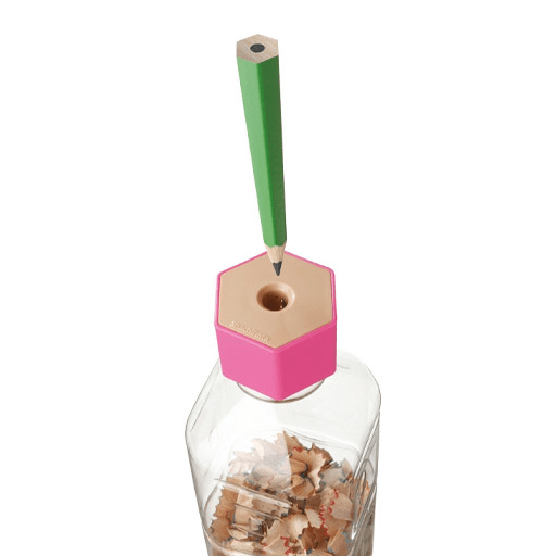SHACHIHATA Bottle Cap Pencil Sharpener Yellow