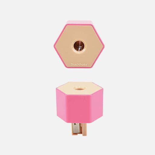 SHACHIHATA Cap Pencil Sharpener with Bottle Pink