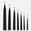 SILVER Black Velvet Round Brush Must Have Set x 7