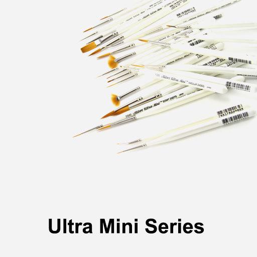 SILVER Ultra Mini Golden Taklon Designer Round Brush 10