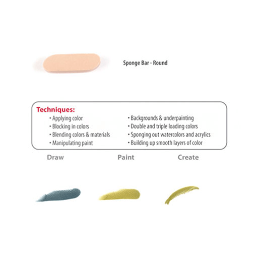 SOFFT Round Bar Art Sponge x 3