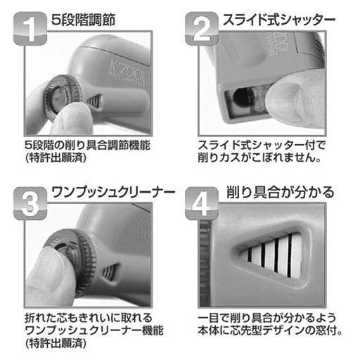 STAD K’Zool 5 Point Pencil Sharpener Clear Blue