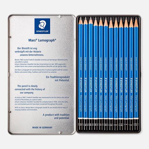 STAEDTLER Mars Lumograph Graphite Pencil Set x 12