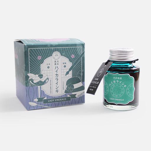 TERANISHI Taisho Roman Fountain Pen Ink 40ml Lady Emerald
