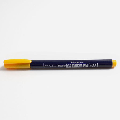 TOMBOW Fudenosuke Brush Pen Yellow