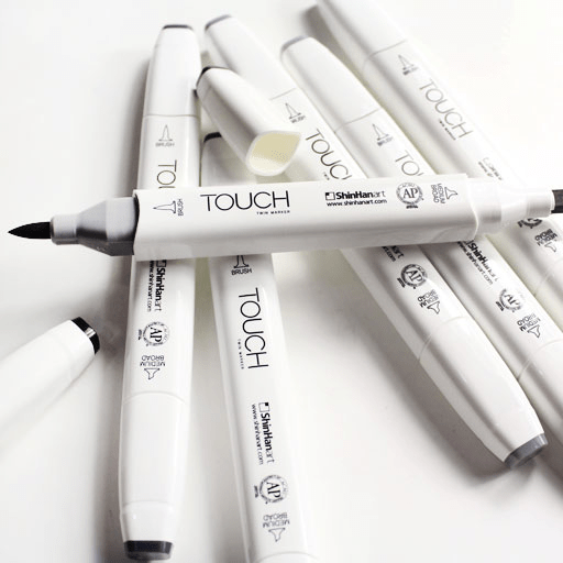 TOUCH Brush Twin Marker Cool Grey Set x 6