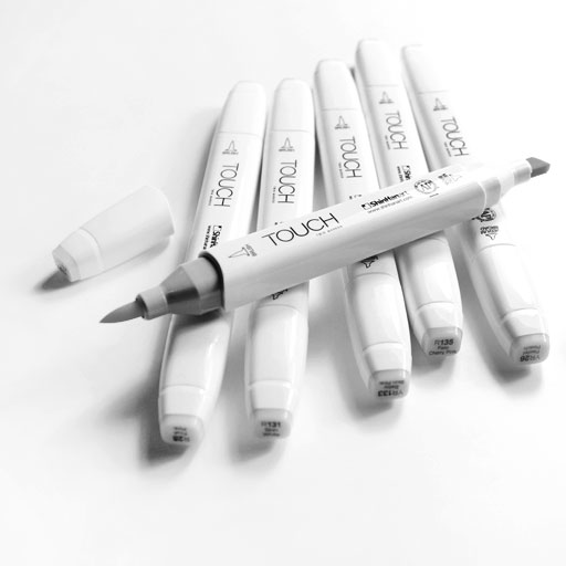 TOUCH Brush Twin Marker Cool Grey Set x 6