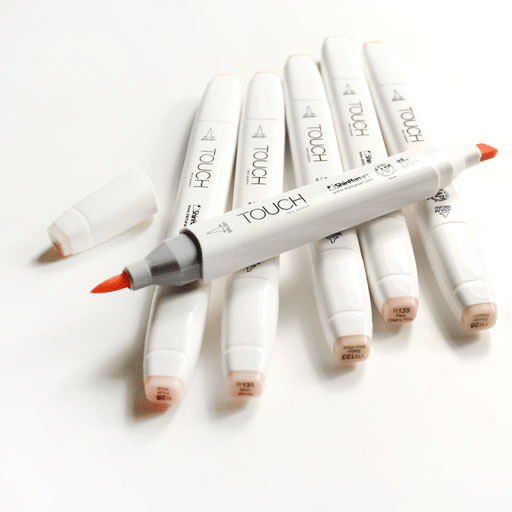 TOUCH Brush Twin Marker Skin Tones A Set x 6