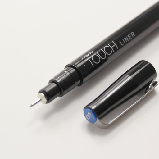 TOUCH Liner Drawing Pen 0.1mm Blue