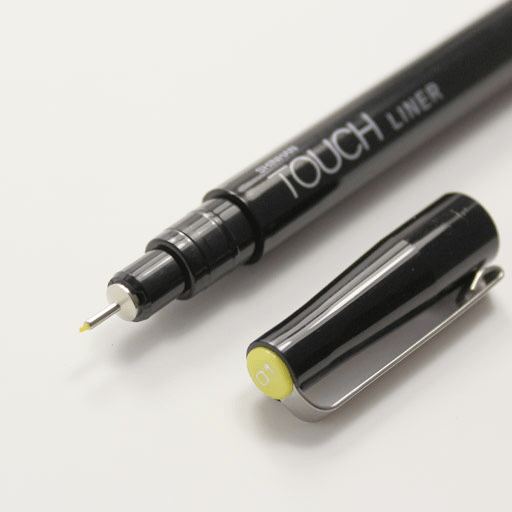 TOUCH Liner Drawing Pen 0.1mm Yellow