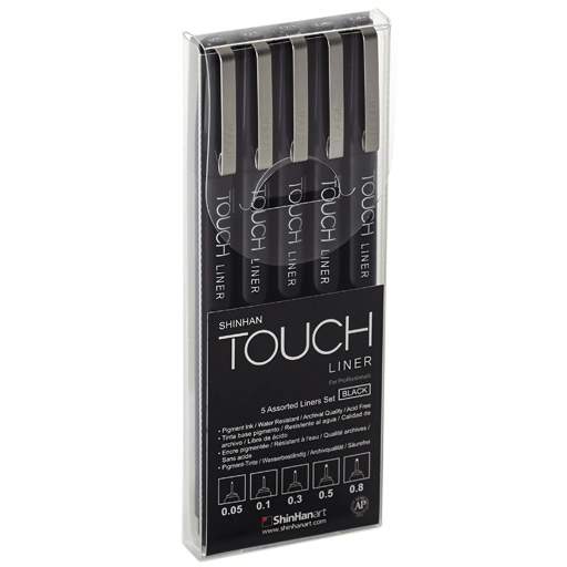 TOUCH Liner Drawing Pen Set x 5
