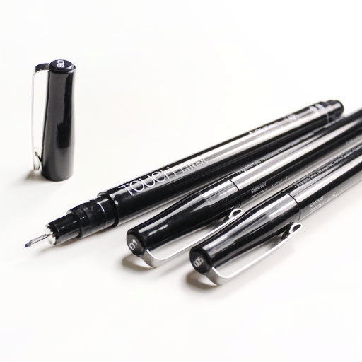 TOUCH Liner Drawing Pen Set x 5