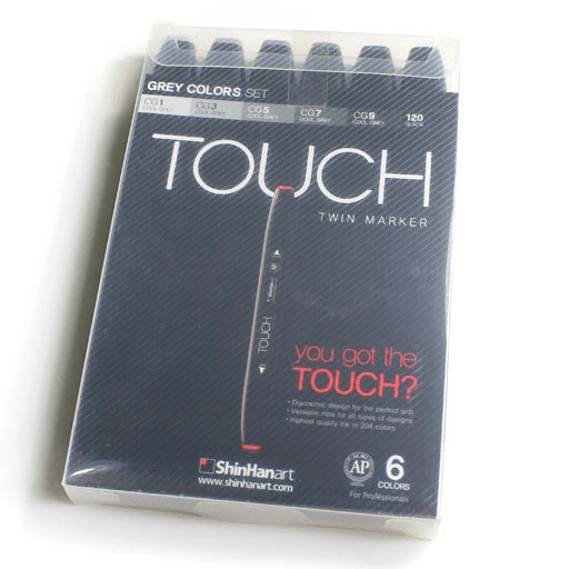 TOUCH Twin Marker Cool Grey Set x 6