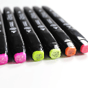 TOUCH Twin Marker Fluorescent Color Set x 6